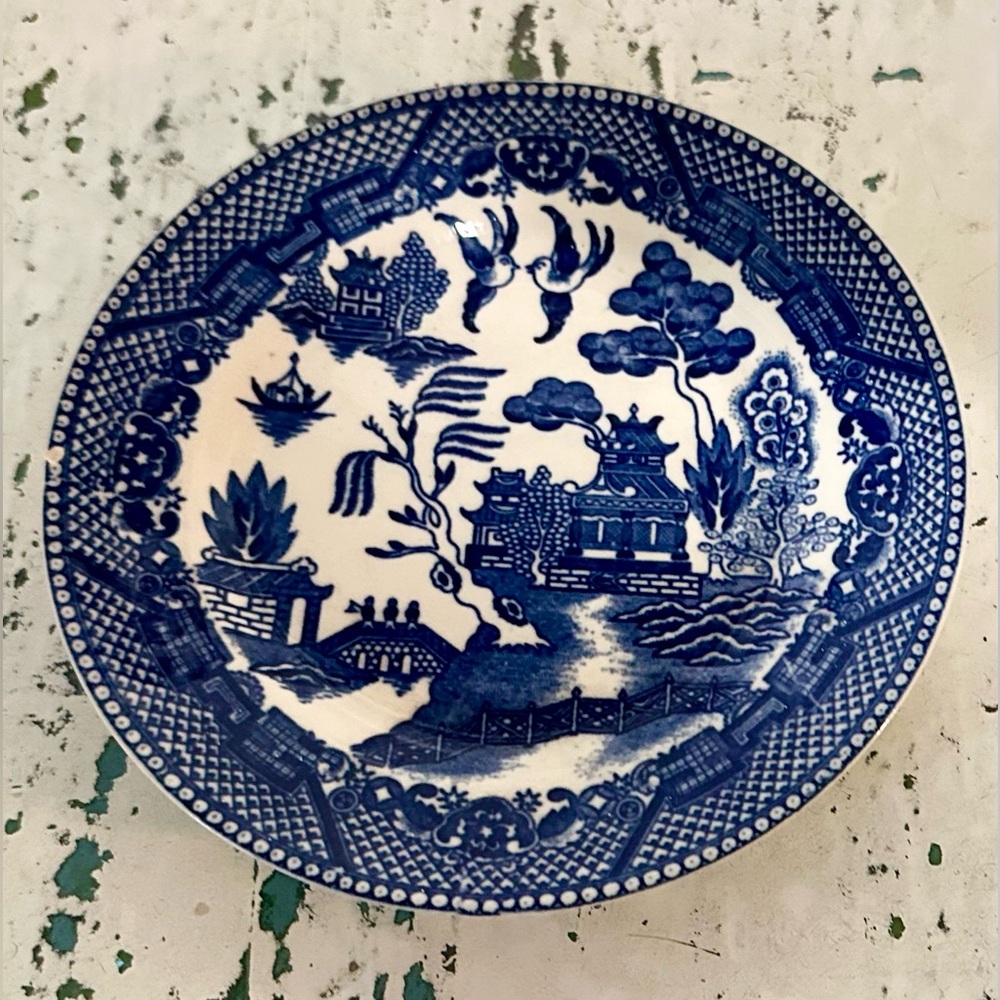 Blue and White Japanese Decorative Plate